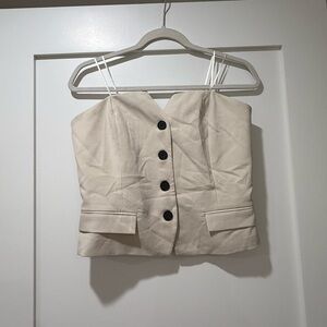 Sincerely Jules Cream Elastic Waist Top